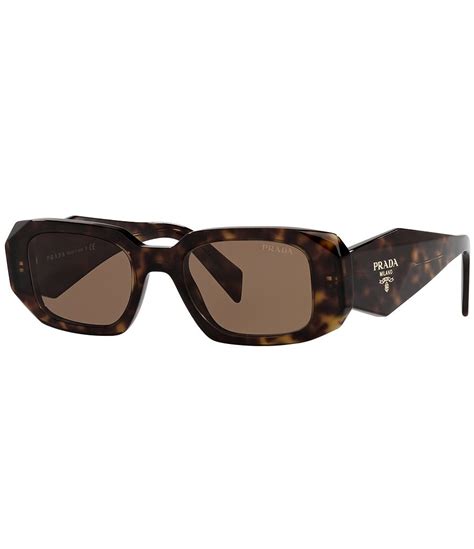 Prada Unisex PR17WS 49mm Rectangle Sunglasses.